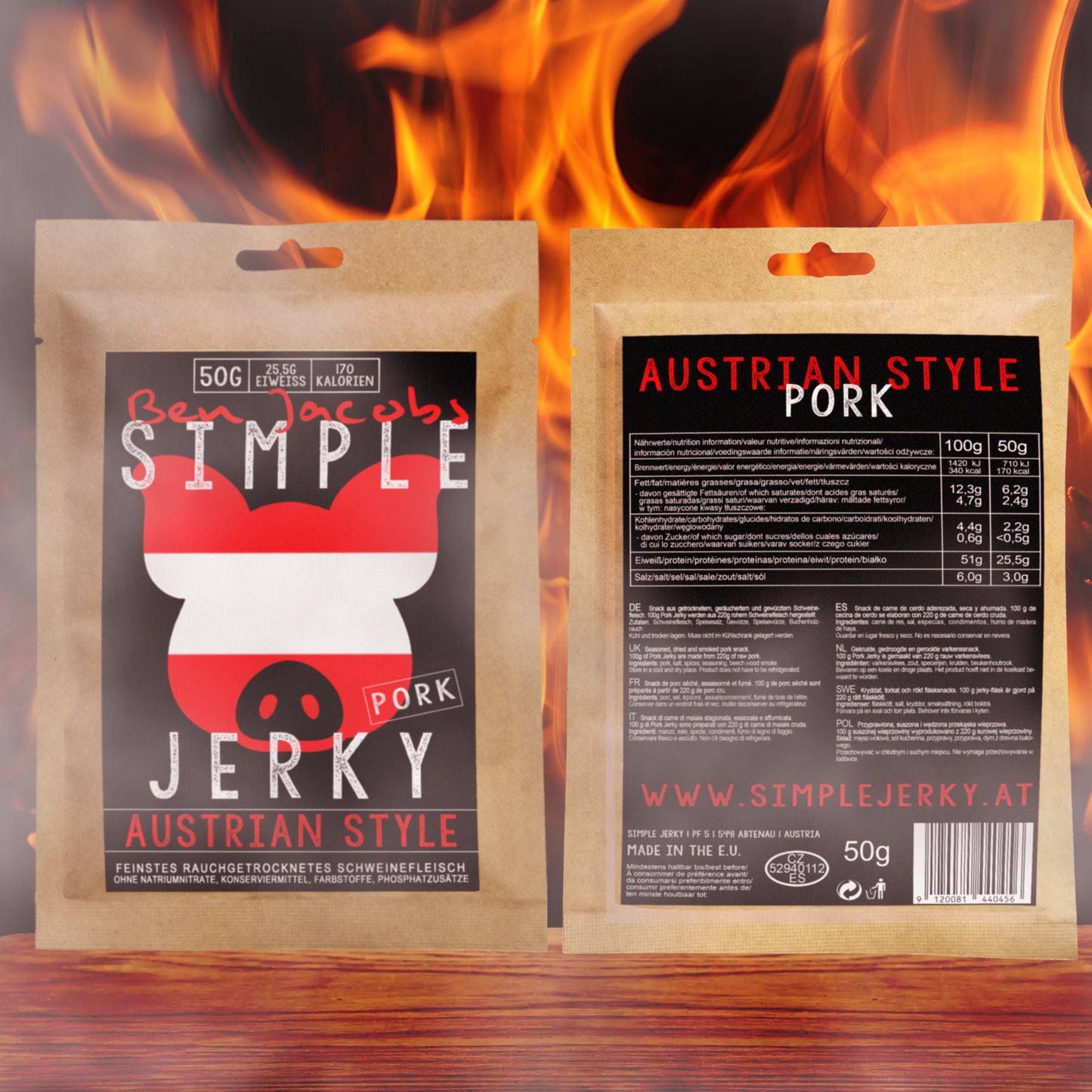 Fläskkött Jerky - Österrikisk Stil
