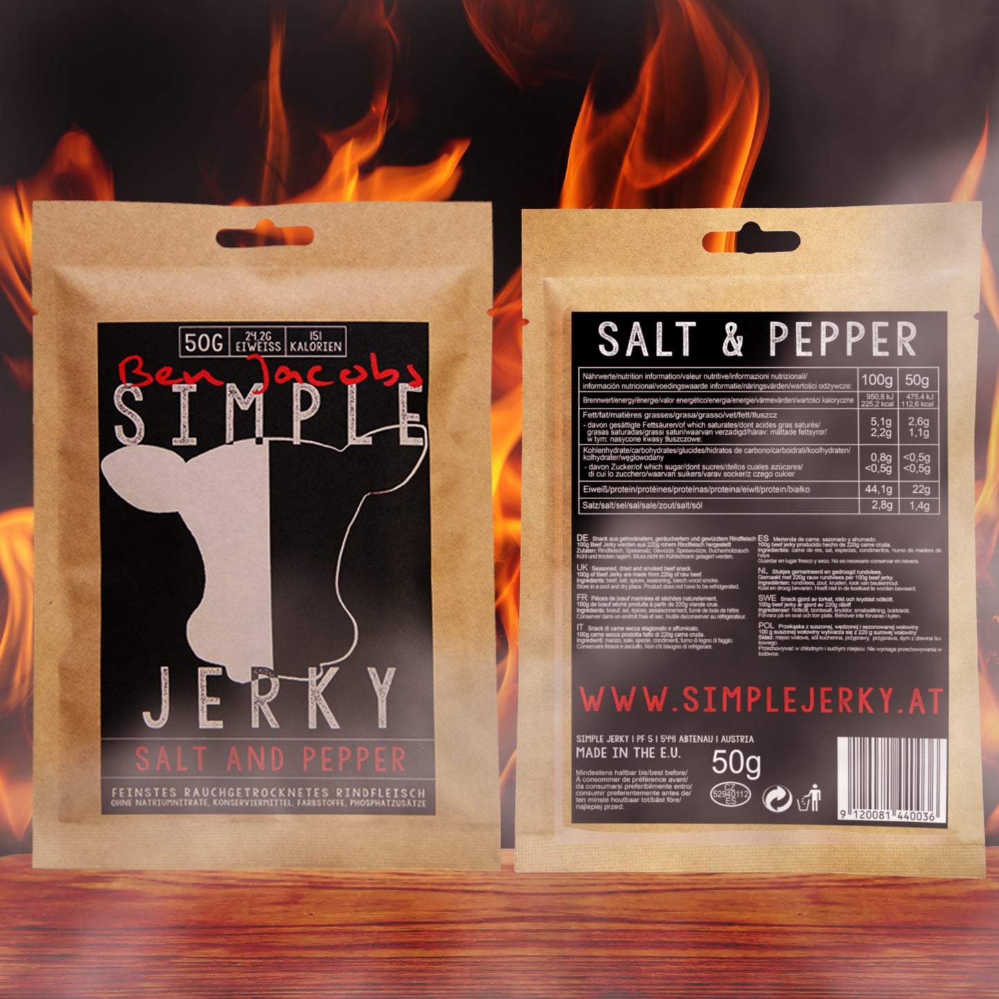 Nötkött Jerky - Salt & Peppar