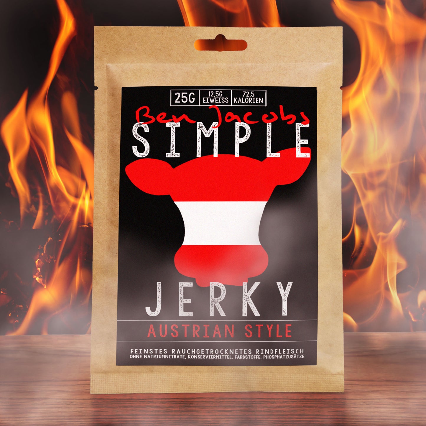 Enkel Jerky - Österrikisk Stil (25g)