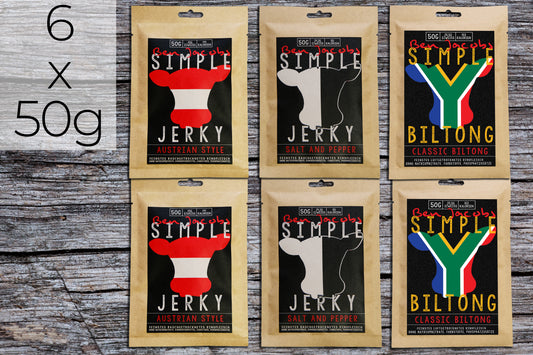 Simple Jerky - Ingen Socker Box (6 x 50g)