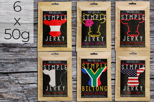 Enkel Jerky - Provbox (6 sorter)